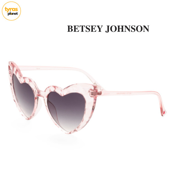 Betsey Johnson Novelty Sunglasses Pink Heart Shaped - NWT - Picture 1 of 3